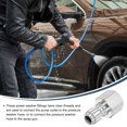 thumbnail image 4 of Uxcell 2 Pack Pressure Washer Adapter, 3/8" Male Quick Plug to M18 Female Quick Connect Fittings Stainless Steel Swivel Adapter for Pressure Power Washers Hose, 4 of 6