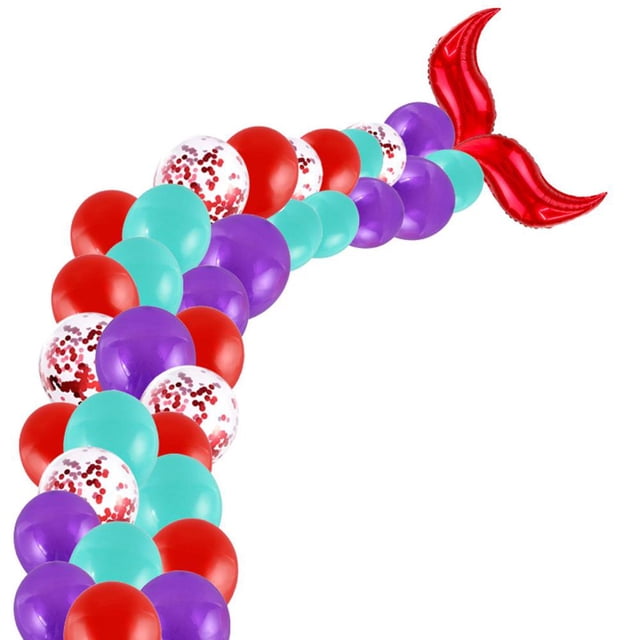 Mermaid Balloon Arch Kit Fish Tail Balloon Garland Kit Theme Party Decorations for Wedding Birthday Party Decor
