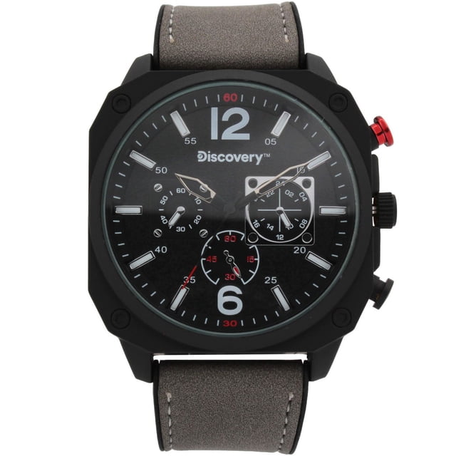 Discovery Men’s Multi-Function Analog Watch – Black Fashion Dial / Grey Strap