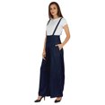 thumbnail image 3 of Bimba Stylish Solid Dungaree For Womens Adjustable Strap Loose Rayon Romper Pants, 3 of 6