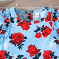 thumbnail image 4 of Hiiyo Infant Girls Outfits Rose Print Flutter Sleeve Top & Tutu Skirt Set, Sizes 6-9M, 4 of 8