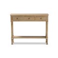 thumbnail image 3 of Baxton Studio Calvin Console d'Entrée Classique et Traditionnelle en Bois Finition Chêne Brun à 3 Tiroirs, 3 of 5
