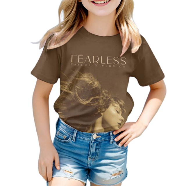 T-shirt à Manches Courtes pour Filles, Chandails pour Filles 5T, T-Shirt d'Été à Col Rond, Hauts pour Filles Juniors, Coupe Décontractée, Chandails de Base