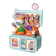 Blue Blue Kids Play Kitchen Set With Stove And Utensils Simulation Cooking Toy For Girls Boys