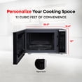 thumbnail image 3 of Magic Chef MC110MST Four à Micro-Ondes de Comptoir, 1 000 Watts, Acier Inoxydable, 3 of 8