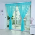 thumbnail image 2 of EGNMCR Room Decor Home Decor 1 PCS Pure Color Tulle Door Window Curtain Drape Panel Sheer Scarf Valances Curtain, 2 of 2