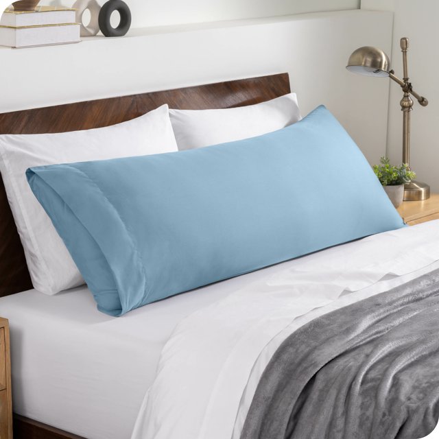 Bare Home Body Pillowcase - Envelope Closure - Ultra Soft - Double Brushed - Light Blue