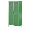 thumbnail image 4 of Channing Tall 2 Door Storage Cabinet-Mesh Metal Locker, Kelly Green, 4 of 9