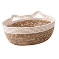 thumbnail image 3 of Hand-woven Cat Bed Basket, Cat Scratching Baskets, Handmade, Wear-Resistant, Cat white M, 3 of 9