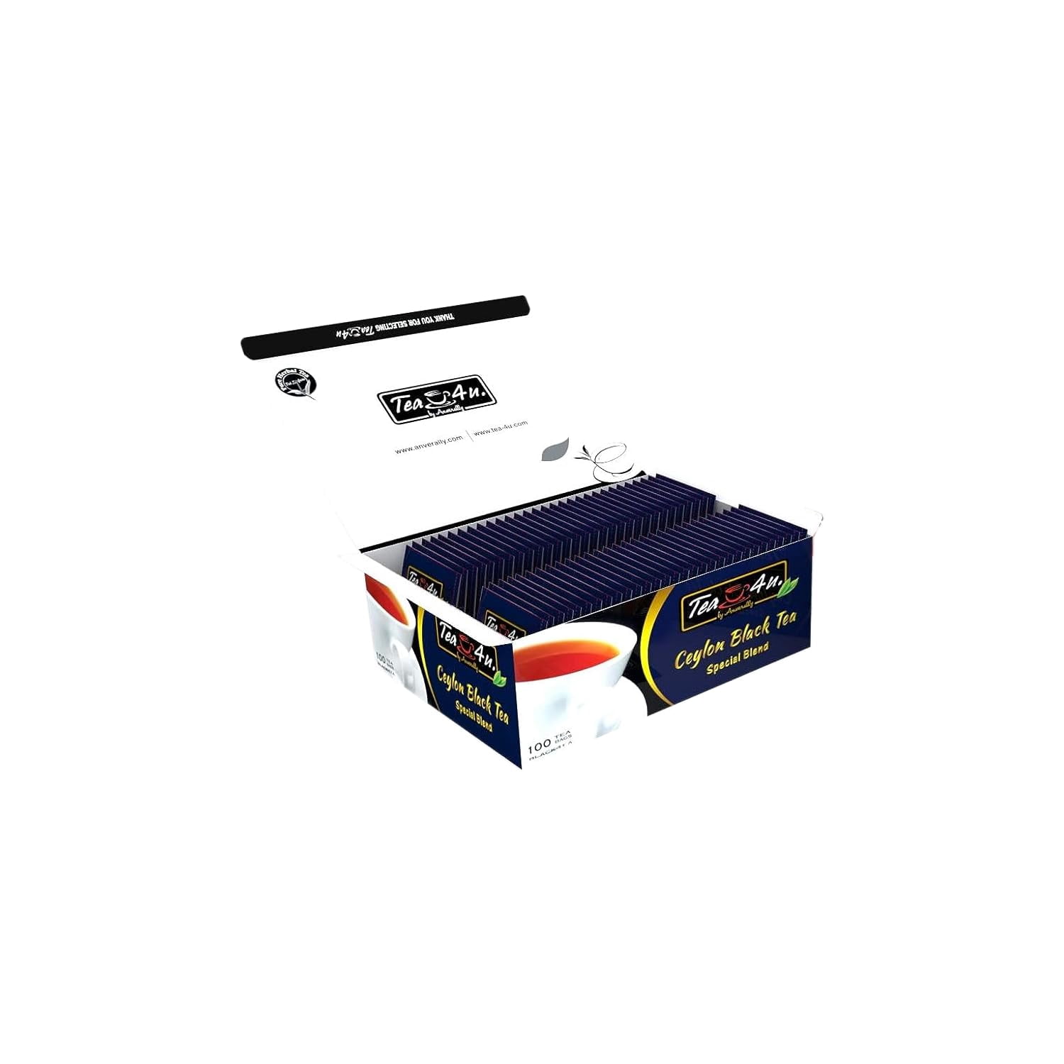 Tea4U Original Ceylon Black Tea Bags - 2g x 100 Tea Bags