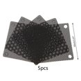 thumbnail image 1 of 5PCS PVC Fan Dust Filter PC Dustproof Case Cuttable Computer Mesh Cover 40mm 50mm 60mm 70mm 80mm 90mm 140mm Mesh Black B 5cmx5cm, 1 of 6
