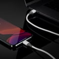 thumbnail image 3 of Scosche Ci4B8SR-SP Strikeline 4 ft MFi Certified Charge & Sync Cable Lightning & USB-C Devices White, 3 of 5