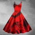 thumbnail image 2 of Rinsvye Robe Décontractée Rétro d'Halloween pour Femme, Amusante, Imprimée, à Bretelles, Robes Décontractées à Manches Courtes pour Femmes, Robe Longue Décontractée (1), 2 of 3