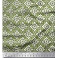 thumbnail image 1 of Soimoi Modal Satin Fabric Floral Block Print Fabric by The Yard 42 Inch Wide, 1 of 3