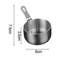 thumbnail image 1 of Bgsha Casserole Antiadhésive Petite Casserole Casserole de Cuisson Tasse à Sauce en Acier Inoxydable avec Poignée Plat à Trempette Restaurant Tasse à Sauce Steak Casserole Chauffe-Lait 100 ml, 1 of 7
