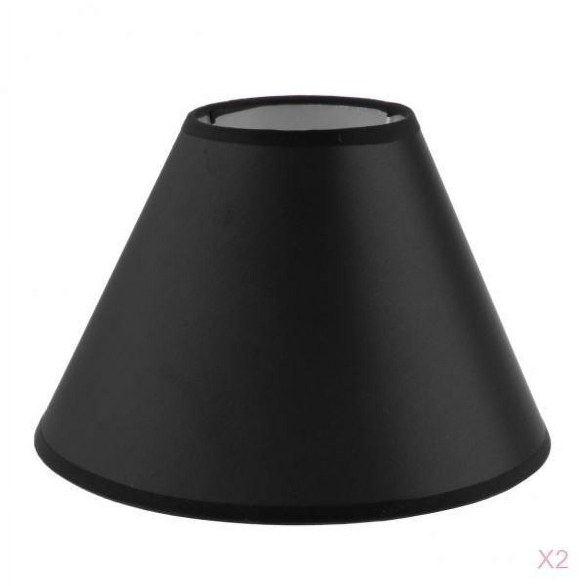DOLITY 2x Lampshade Table Lamp Shade Floor Lamp Bedside Lamp Light Shade Black