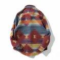 thumbnail image 3 of Qertyioot Men's Fashion Outdoor Spring And Outdoor Ethnic Geometric Print Jacket, 3 of 8