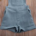 thumbnail image 3 of Unisex Infant Baby Square Neck Romper Pure Color Strap Bodysuit, 3 of 8