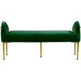thumbnail image 3 of Meridian Furniture Owen 20"H Contemporary Velvet Bench in Green, 3 of 6