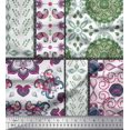 thumbnail image 1 of Soimoi Polyester Crepe Fabric Mandala & Paisley Patchwork Print Fabric by Yard 52 Inch Wide, 1 of 3