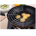 thumbnail image 1 of Chmadoxn Kitchen Gadgets, Kitchen Accessories, Kitchen Utensils, Kitchen Tool Stainless Steel Semi-circular Oil Draining Rack Can Be Connected To The Steaming Vegetable Rack Draining rack, 1 of 3