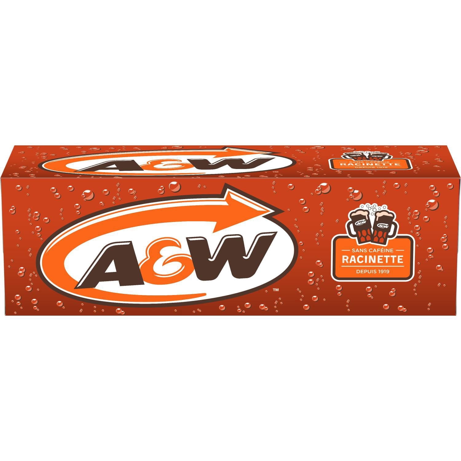 Caisse de 12 canettes de Root Beer A&WTM de 355 ml