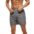 thumbnail image 1 of Innerwin Men Swimsuit Drawstring Boardshorts Pocket Quick Dry Beach Pants High Waist Summer Holiday Grey 3XL, 1 of 2