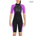 thumbnail image 3 of Combinaison de Plongée 2 mm Haute Efficacité Anti-Froid Bonne Élasticité Maillots Respirants Écran Solaire Puissant Réduit la Résistance à l'Eau Combinaison de Plongée Femme Violet TG, 3 of 7