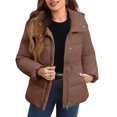 thumbnail image 1 of Womens Length Parka, Solid Color Oversized Hooded Extreme Warmth, Ultimate Winter Coat for Freezing Weather & Northern Climate LivingCoffeeM, 1 of 4