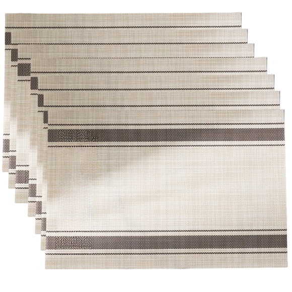 6Pcs Dining Table Mat Placemats PVC Place Mats 45x30cm Heat Resistant Washable