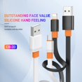 thumbnail image 2 of CB33 USB-A Cable USB-A To Type-C A-l Micro Charging Cable 3A Fast Charge Cable For Hard Drive PD Docking Station Cell Phone White lighting head, 2 of 5