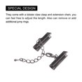 thumbnail image 4 of Unique Bargains 10Set Ribbon Crimp Clamp Ends Lobster Claw Clasps & Chain 25mm Metallic Black for DIY, 4 of 7