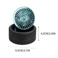 thumbnail image 2 of JMYHOAM Desk Fan Usb Electroplating Small Fan Pull Wind Retro Wheel Shape Fan Wheel Ornaments Fans on Clearance, 2 of 3