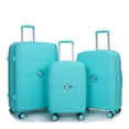 thumbnail image 1 of Travelhouse Ensemble de 3 Valises Rigides, Légères et Extensibles, avec Serrure TSA et Roulettes Multidirectionnelles, Bleu Lac, 1 of 8