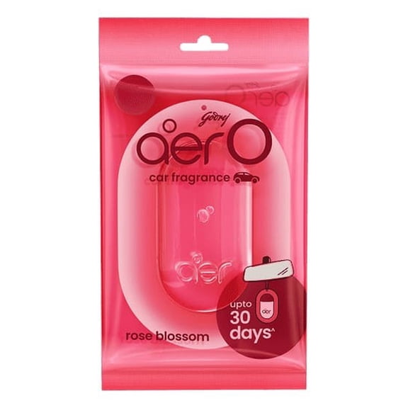 Godrej Aer-O Diffuseur de Parfum Pour Voiture à la Fleur de Rose, 7.5 g, Dure jusqu’à 30 jours, Désodorisant pour voitures