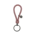 thumbnail image 2 of Leather Braided Woven Rope Keychain Lovely DIY Bag Hanging Pendant Exquisite Key Chain Car Keyring Holder Metal Jewelry for Men Pink, 2 of 9