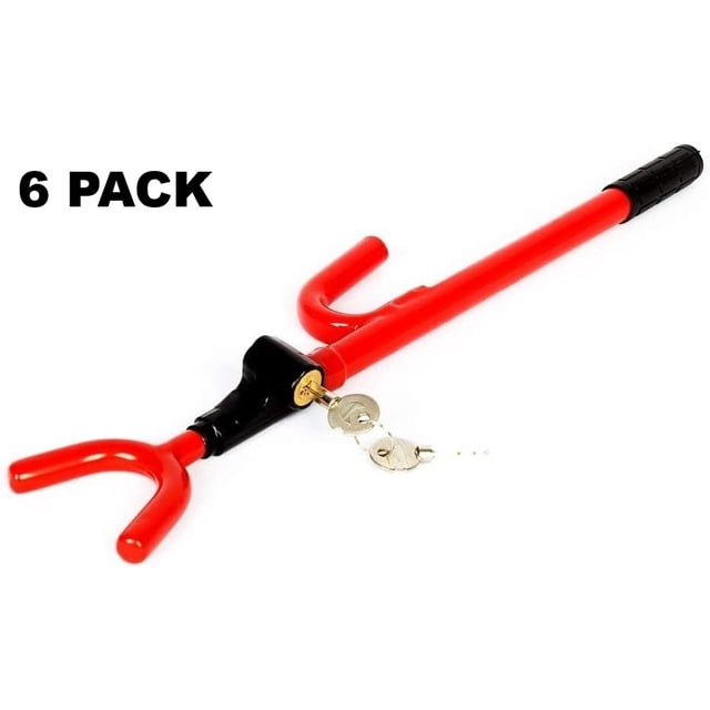Universal Anti-Theft Car Steering Wheel Lock - 6PK