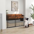 thumbnail image 2 of PawHut 30"- 57" Extra Wide Dog Gate with Double Locking System Black, 2 of 10