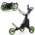 thumbnail image 1 of Goplus Folding 3 Wheels Golf Push Cart W/Bag Scoreboard Adjustable Handle Green, 1 of 8
