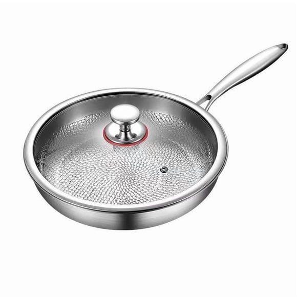 Non-Stick Frying Pan Skillet for Induction Cooktop and Gas Stove - Uncoated Scratch Resistant Cookware for Omelettes, Steaks, Eggs, Vegetables - Easy Clean Healthy Kitchen Cooking Pan for Home Chefs