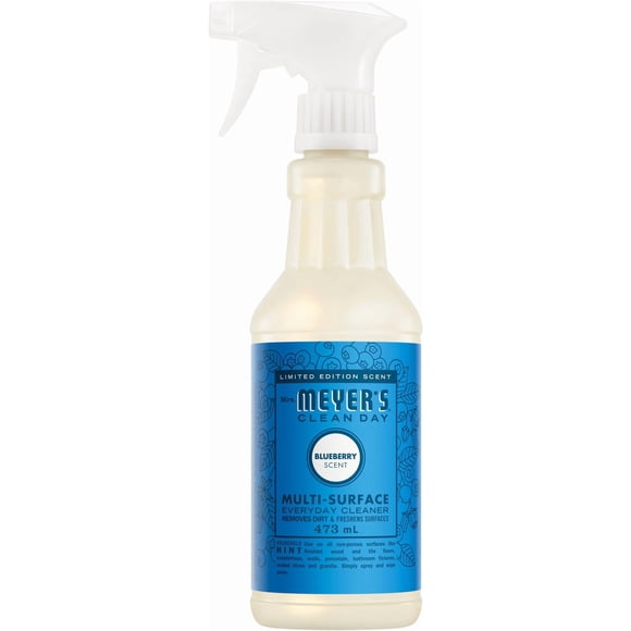 Mrs. Meyer's Clean Day Nettoyant Quotidien Multi-Surfaces, Parfum Bleuet, Bouteille de 473 ml