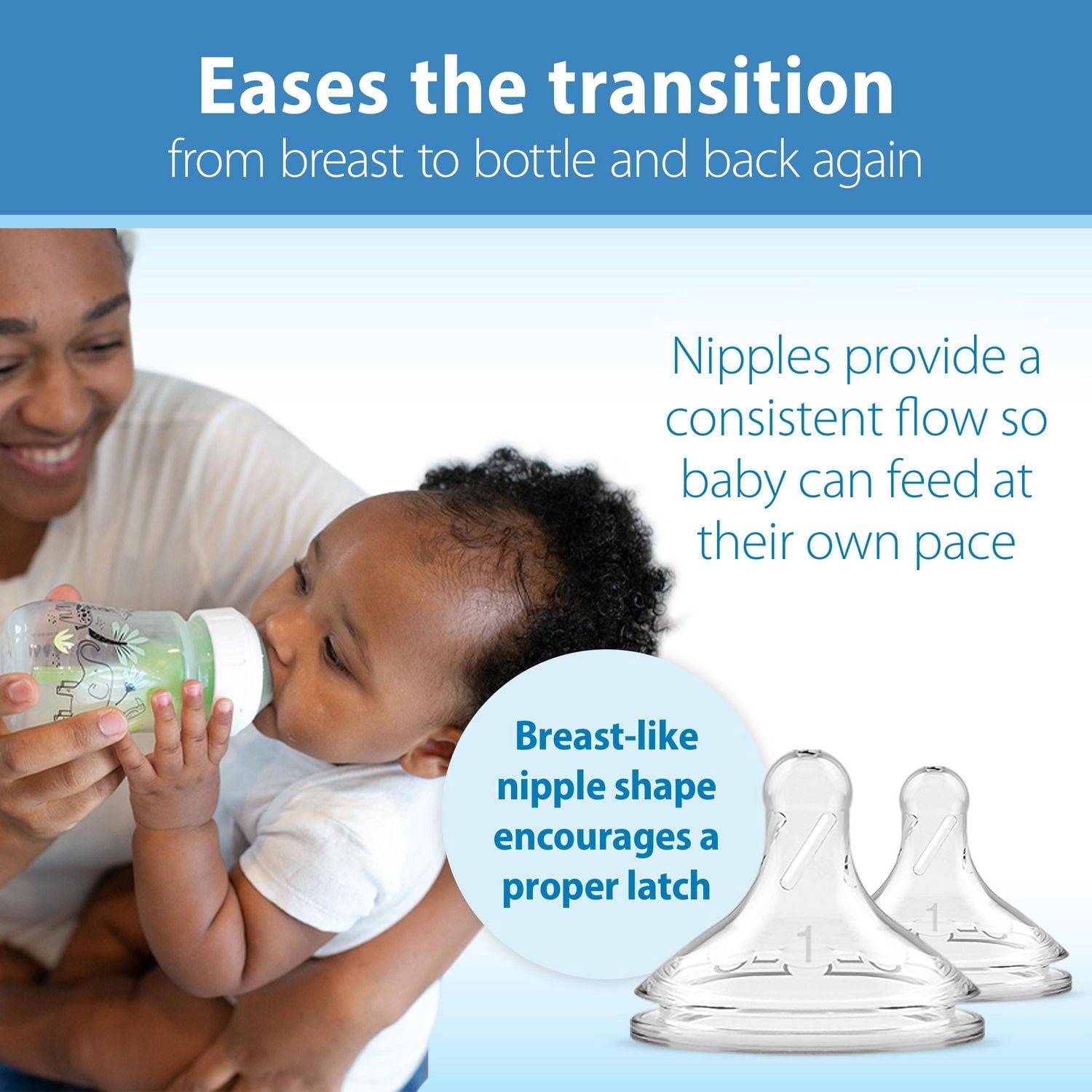 Dr. Brown's Natural Flow Anti-Colic Options+ Wide-Neck Baby Bottle Jungle Designs, 2x5oz Bottles
