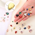 thumbnail image 4 of Unique Bargains 20Pack Teardrop Sew on Rhinestone - 18x13mm Glass Teardrop Crystal Rhinestones in Gold Prong Setting (AB Color), 4 of 7