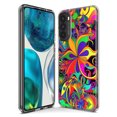 thumbnail image 3 of MUNDAZE LG Aristo 5/Phoenix 5/Risio 4 Shockproof Clear Hybrid Protective Phone Case Neon Psychedelic Hippie Wild Flowers Cover, 3 of 6