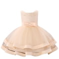 thumbnail image 1 of Robes pour Bébé Fille Robe Formelle pour Filles Robes Rose Doré pour Filles Robe de Fête pour Filles Tenue pour la Journée des Enfants 3-6 Mois, 1 of 9