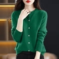 thumbnail image 2 of Yuyuzo Cardigans pour Femmes à Boutons Classique Uni Manches Longues Col Rond Cardigan Tricoté Chandails, 2 of 4