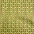 thumbnail image 1 of oneOone Polyester Lycra Tissu Jaune à Fleurs Tissu pour Robe Tissu Imprimé Tissu au Mètre 56 Pouces de Large, 1 of 4