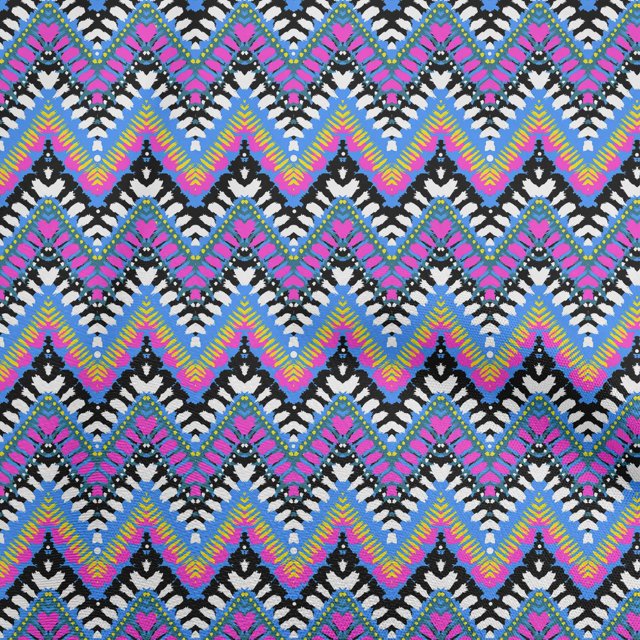 oneOone Cotton Silk Light Blue Fabric Ikat Craft Projects Decor Fabric Printed By The Yard 42 Inch Wide