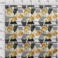 thumbnail image 2 of oneOone Cotton Cambric Yellow Fabric Triangle Craft Projects Decor Fabric Printed By The Yard 56 Inch Wide, 2 of 4