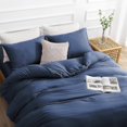 thumbnail image 3 of Duvet Cover Queen -Piece Prewashed Ultra Soft Queen Bedding Set - Features Zipper Closure and Corner Ties Includes Duvet Cover x Pillowcases No Comforter, 3 of 7